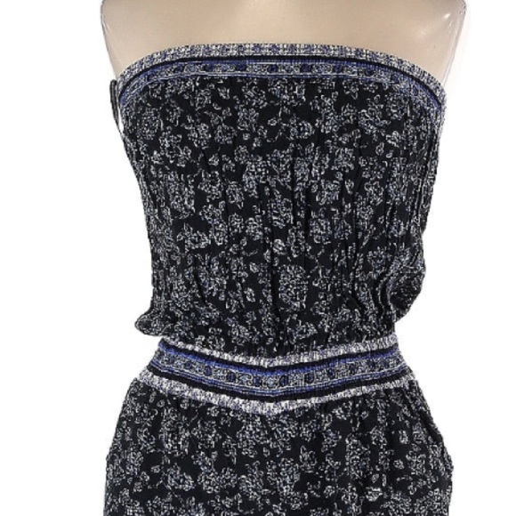 Max Jeans Womens Strapless Elastic Waistband Wide-Leg Jumpsuit, Size L, EUC - Picture 5 of 7